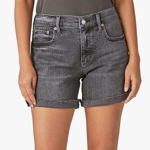 NWOT Lucky Brand Womens Mid Rise Ava Denim Frayed Hem Short Size 33